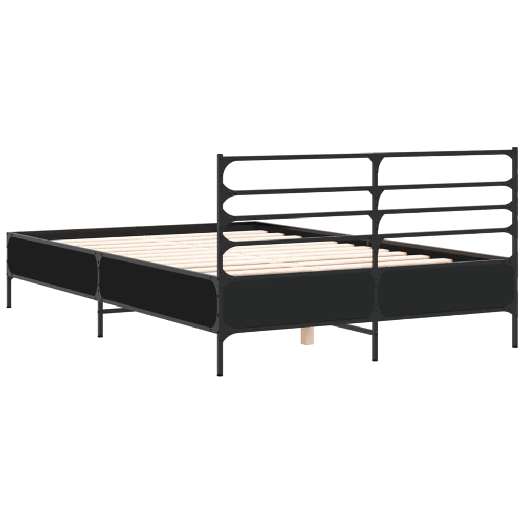 Cadre de lit sans matelas noir 140x200 cm - XIOS