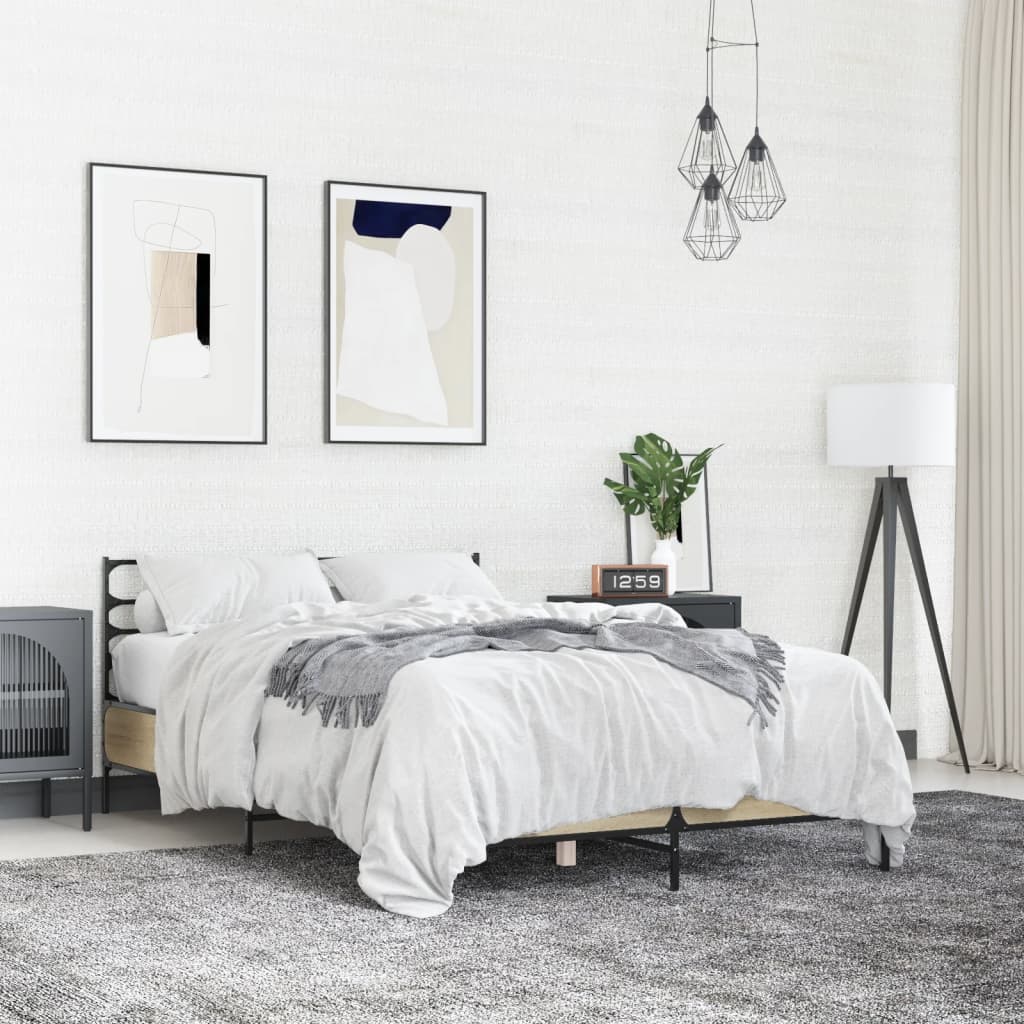 Cadre de lit sans matelas chêne sonoma 140x200 cm - XIOS