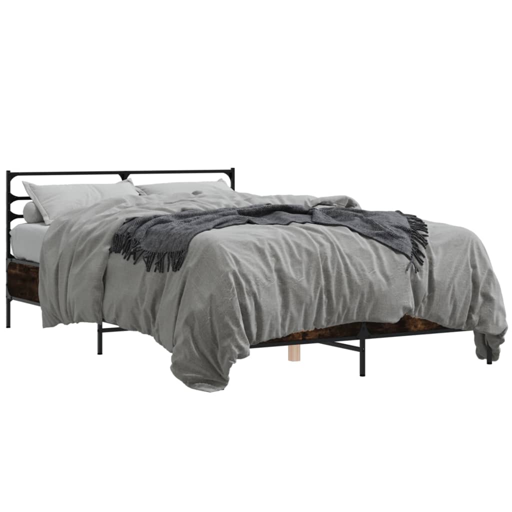 Cadre de lit sans matelas chêne fumé 140x200 cm - XIOS