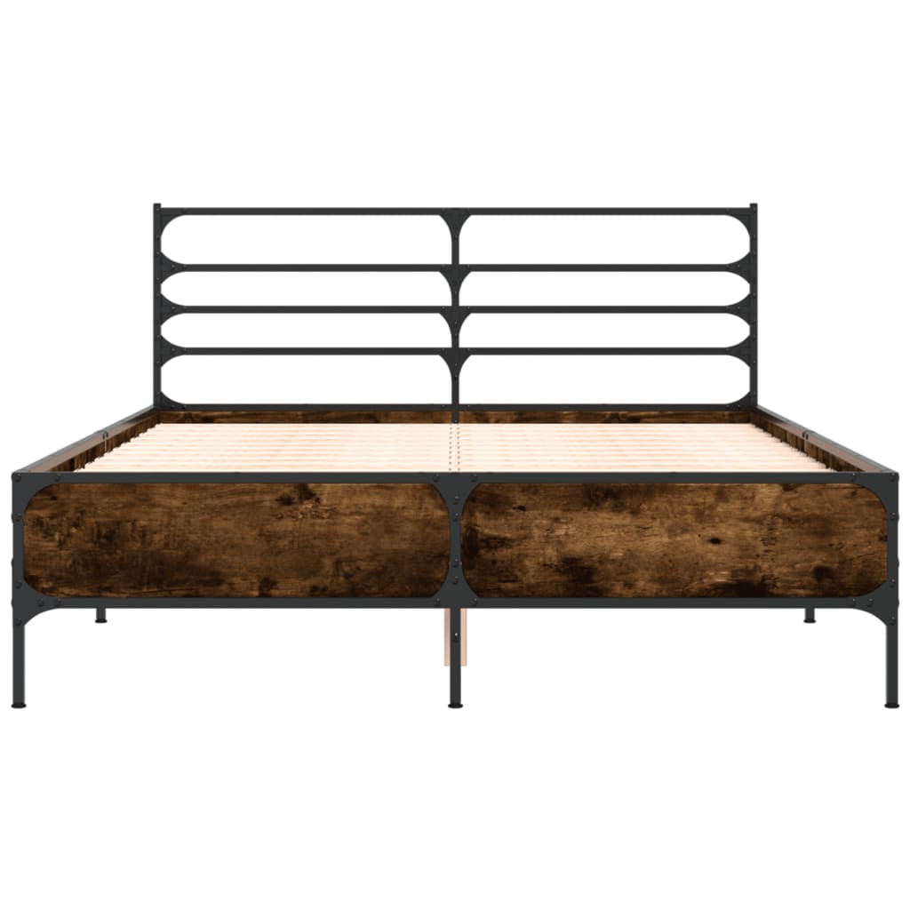 Cadre de lit sans matelas chêne fumé 140x200 cm - XIOS