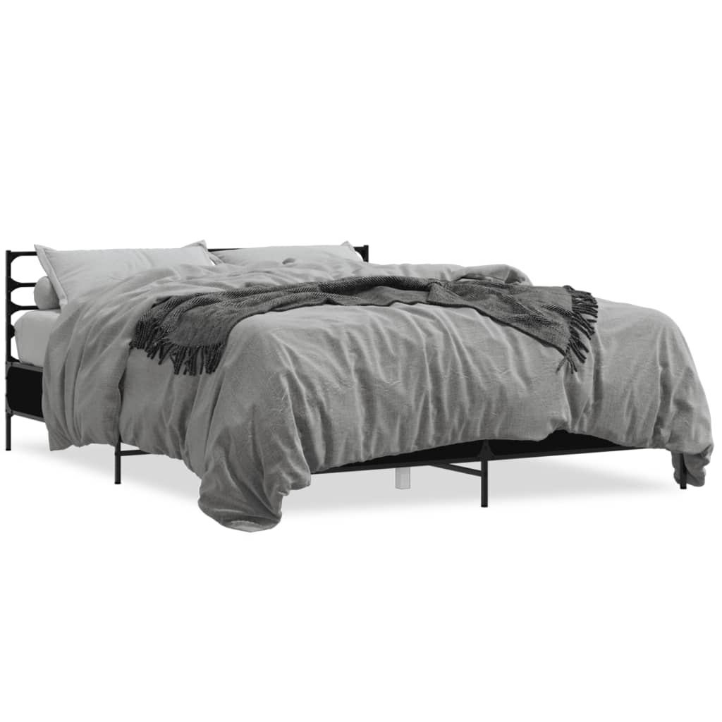 Cadre de lit sans matelas noir 150x200 cm - XIOS