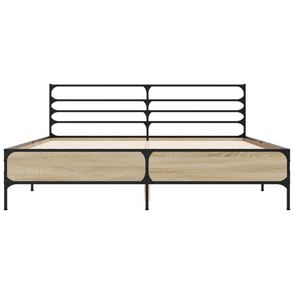 Cadre de lit sans matelas chêne sonoma 150x200 cm - XIOS