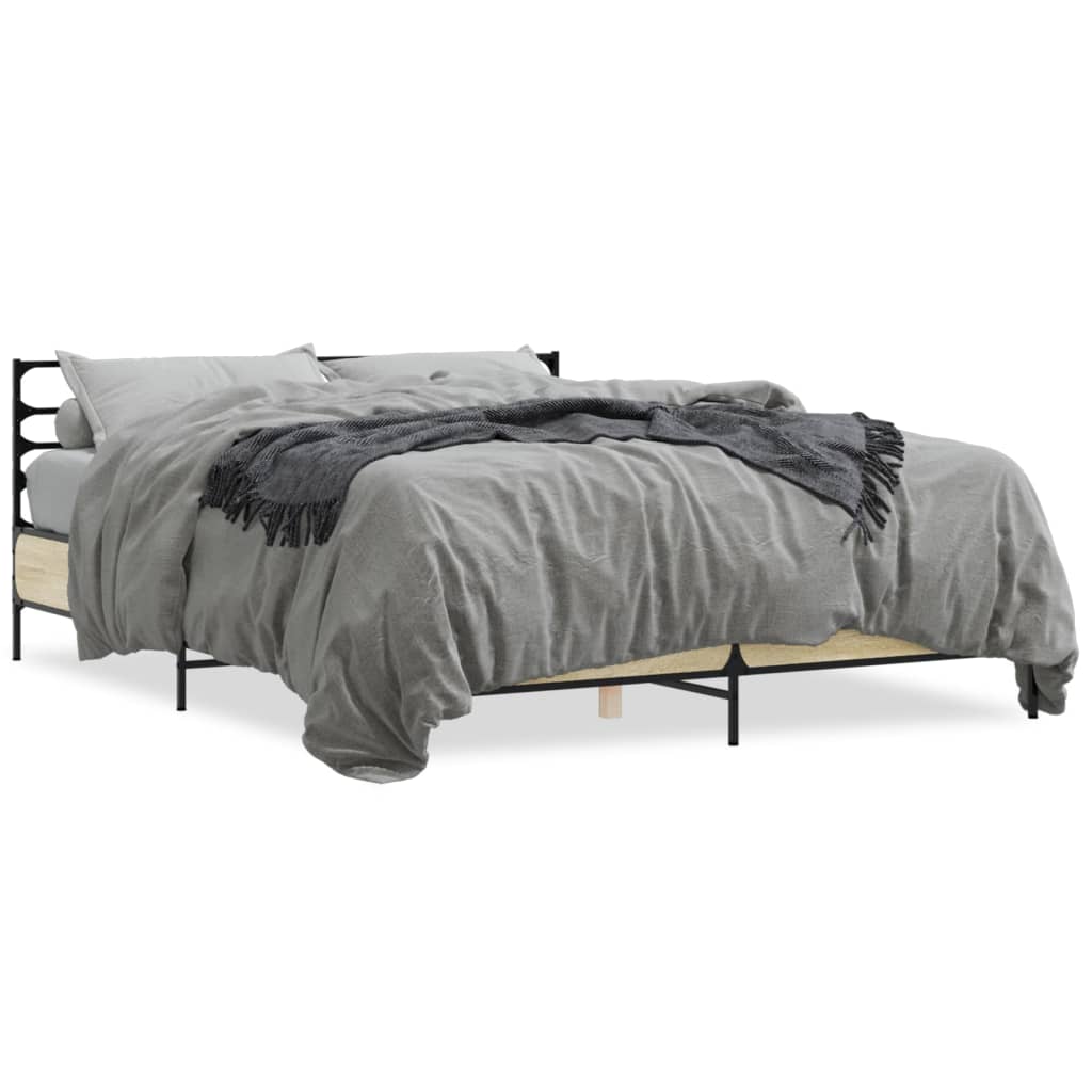 Cadre de lit sans matelas chêne sonoma 160x200 cm - XIOS