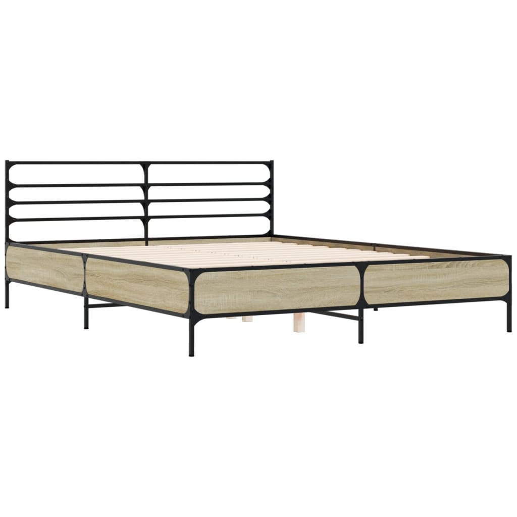 Cadre de lit sans matelas chêne sonoma 160x200 cm - XIOS
