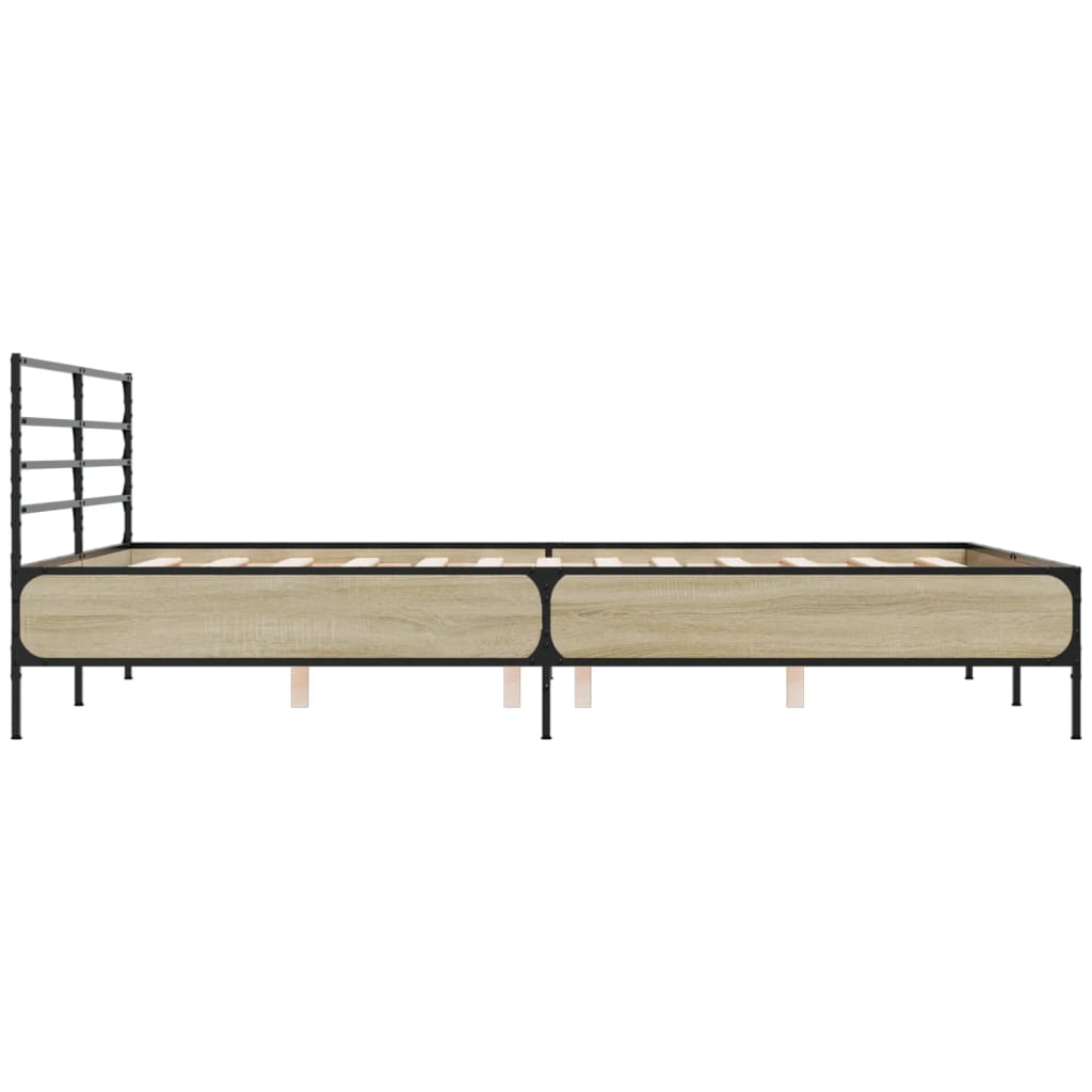 Cadre de lit sans matelas chêne sonoma 160x200 cm - XIOS