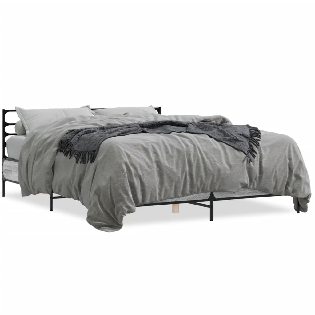 Cadre de lit sans matelas sonoma gris 160x200 cm - XIOS
