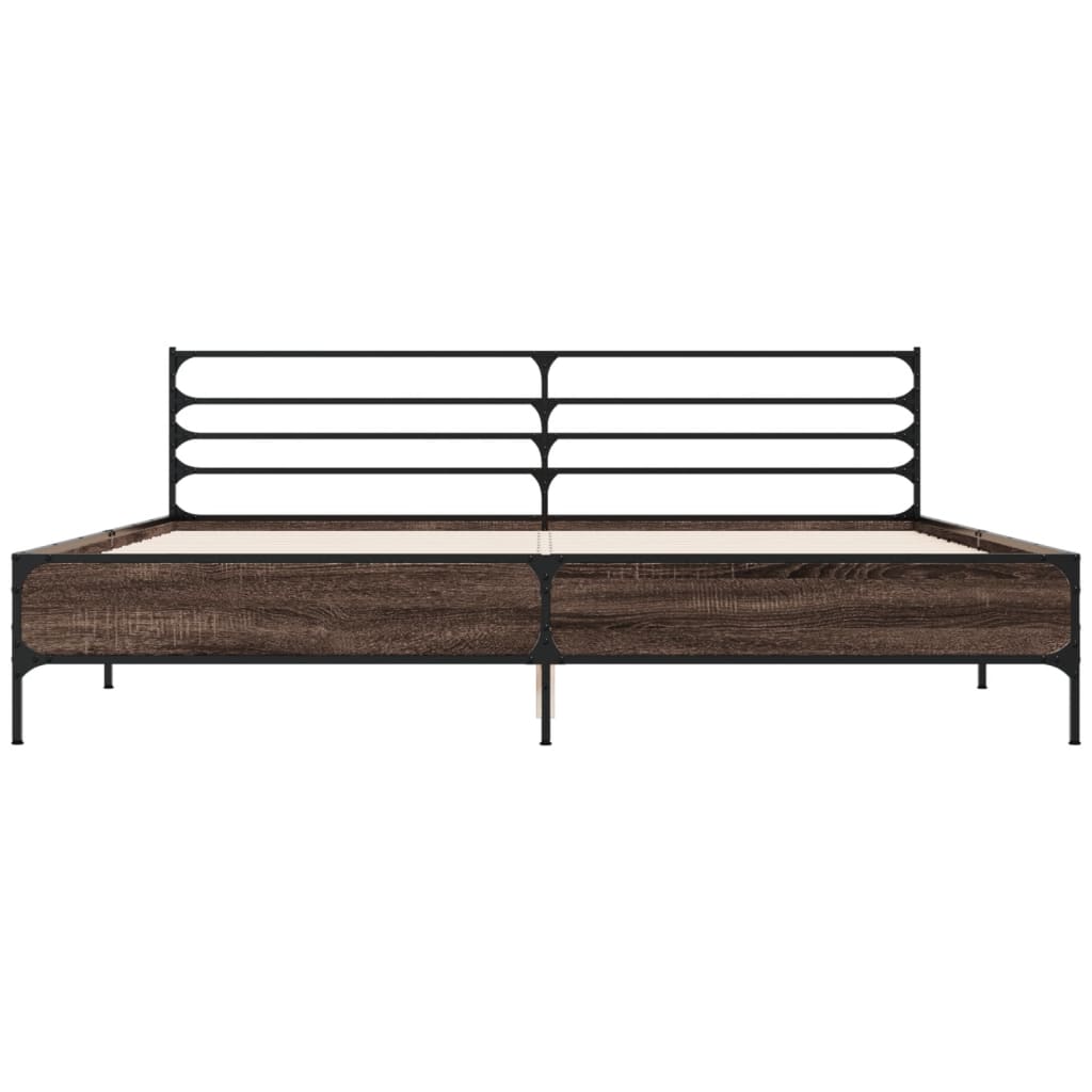 Cadre de lit sans matelas chêne marron 180x200 cm - XIOS