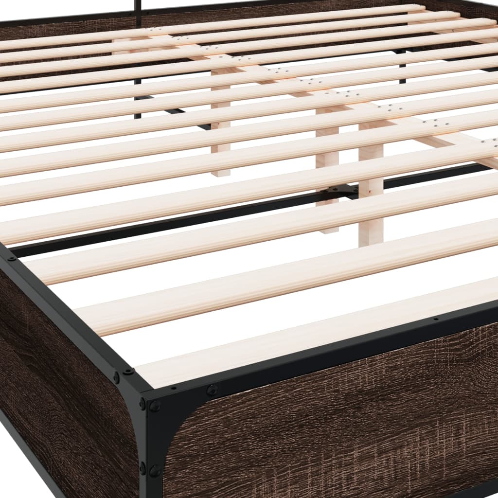 Cadre de lit sans matelas chêne marron 180x200 cm - XIOS