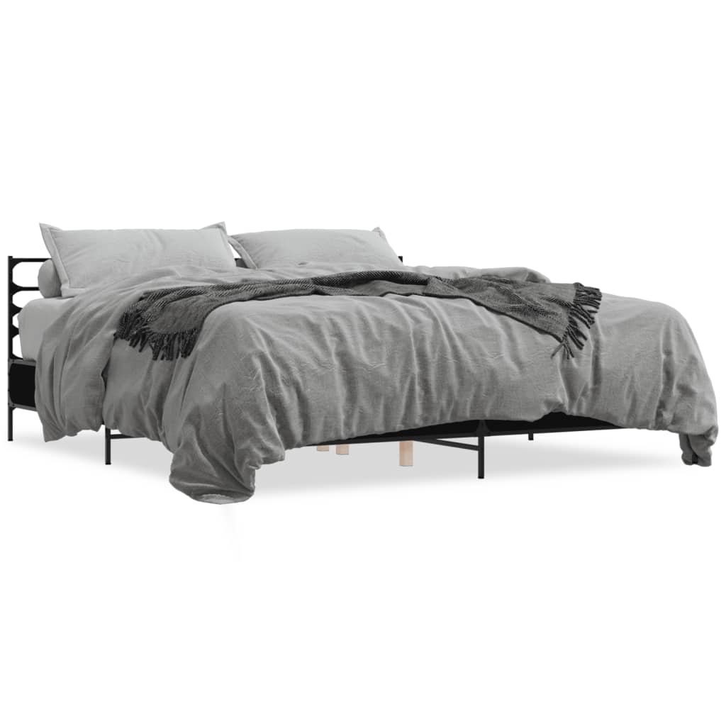 Cadre de lit sans matelas noir 200x200 cm - XIOS