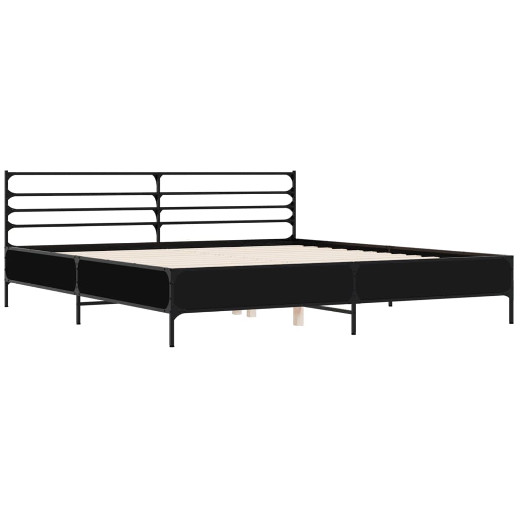 Cadre de lit sans matelas noir 200x200 cm - XIOS