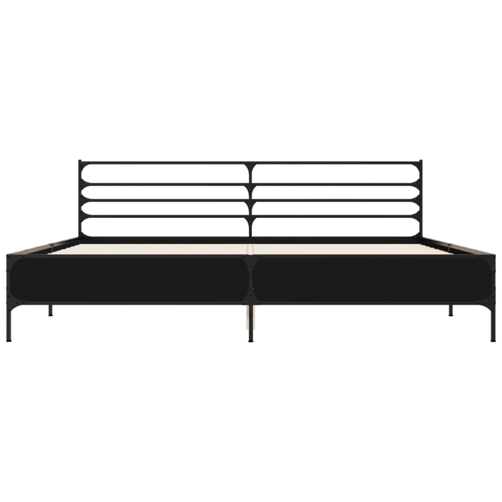 Cadre de lit sans matelas noir 200x200 cm - XIOS
