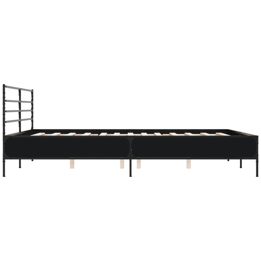 Cadre de lit sans matelas noir 200x200 cm - XIOS