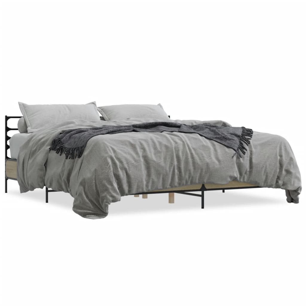 Cadre de lit sans matelas chêne sonoma 200x200 cm - XIOS