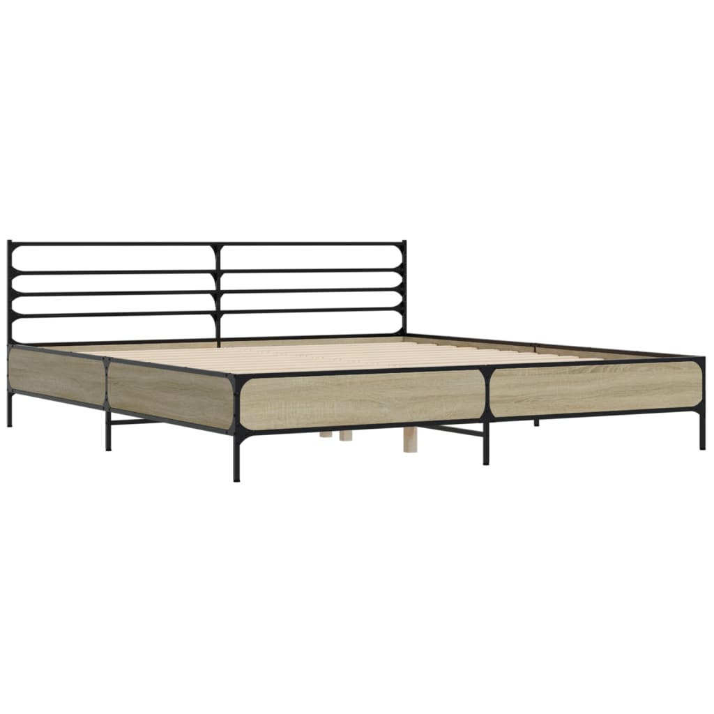 Cadre de lit sans matelas chêne sonoma 200x200 cm - XIOS