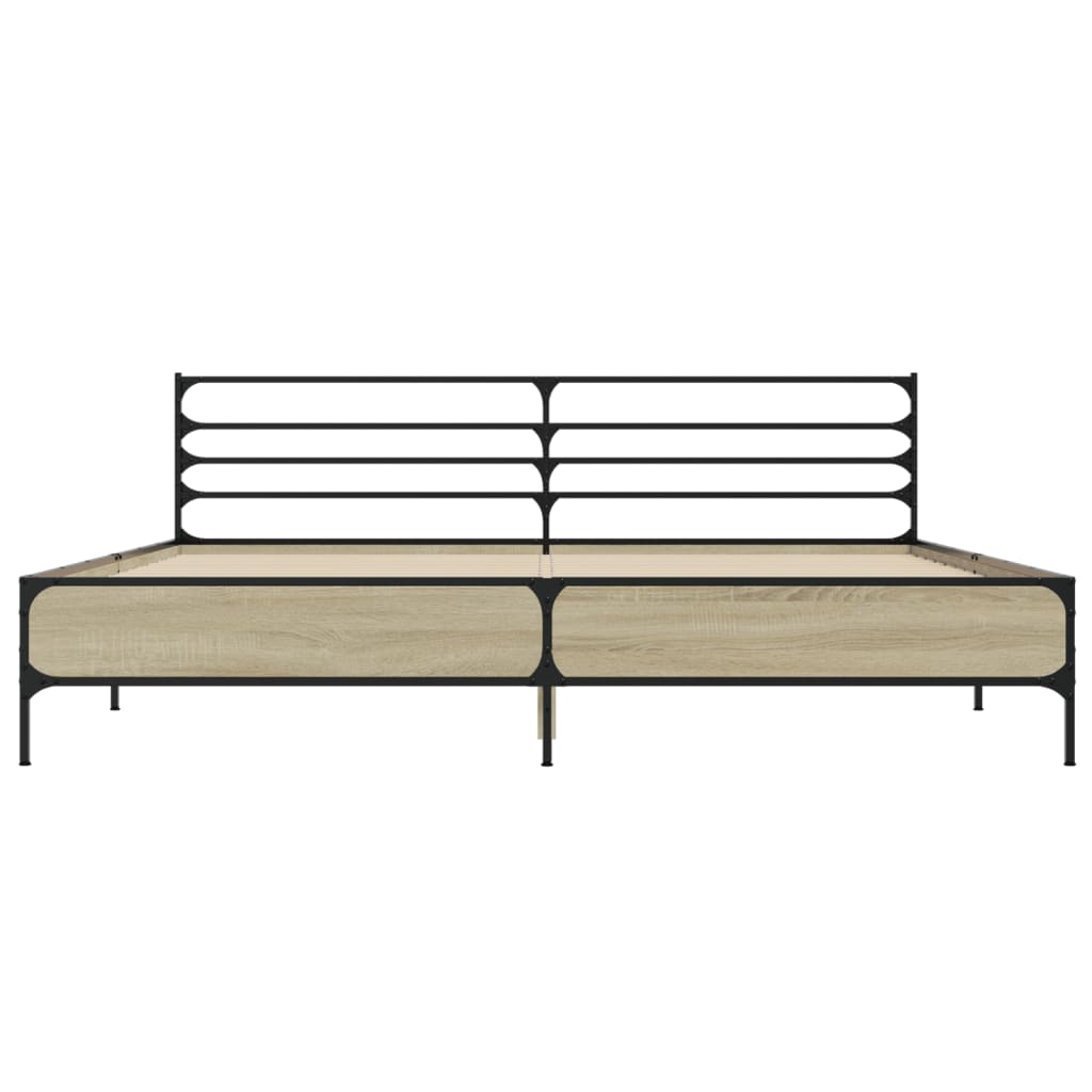 Cadre de lit sans matelas chêne sonoma 200x200 cm - XIOS