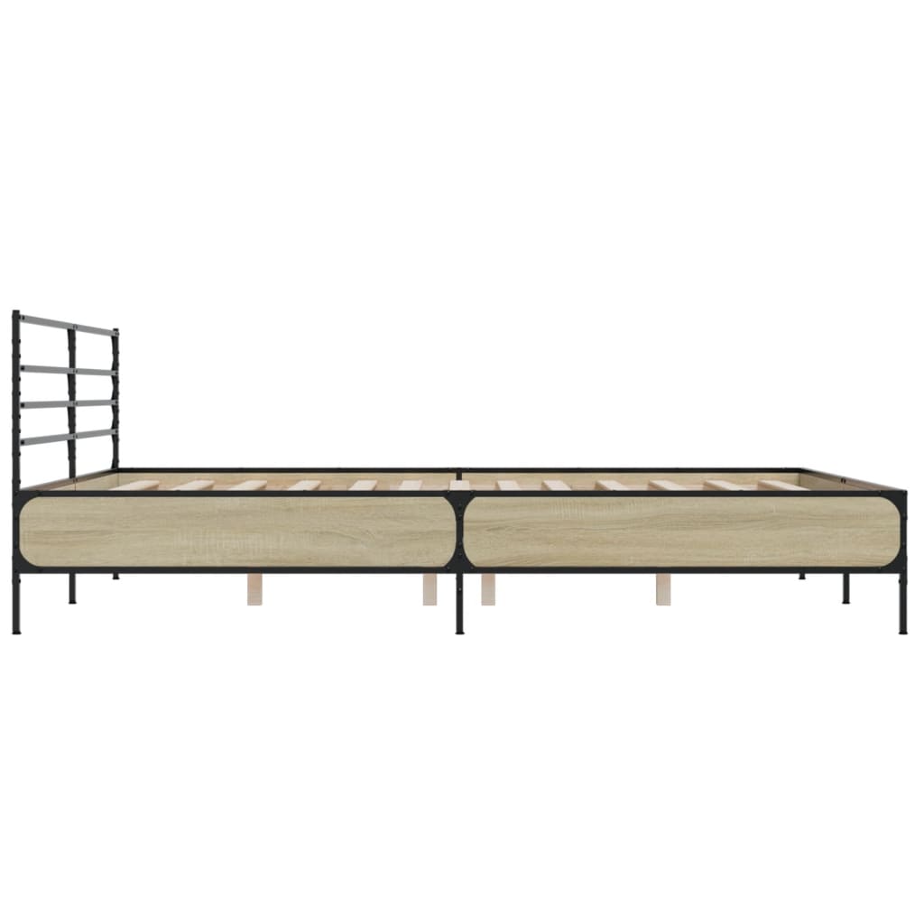 Cadre de lit sans matelas chêne sonoma 200x200 cm - XIOS