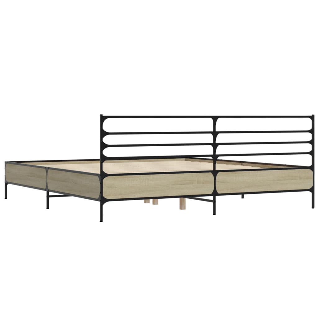 Cadre de lit sans matelas chêne sonoma 200x200 cm - XIOS