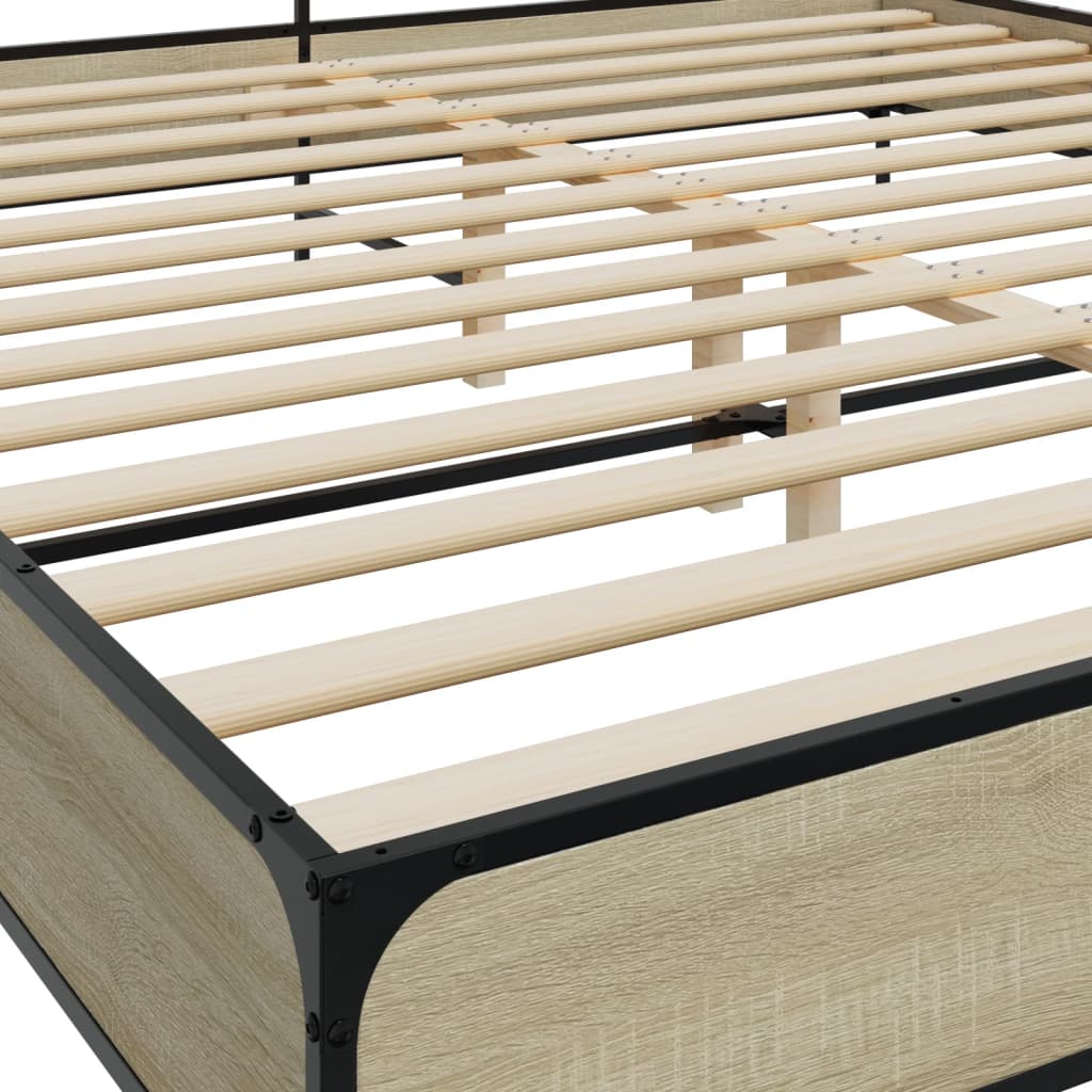 Cadre de lit sans matelas chêne sonoma 200x200 cm - XIOS