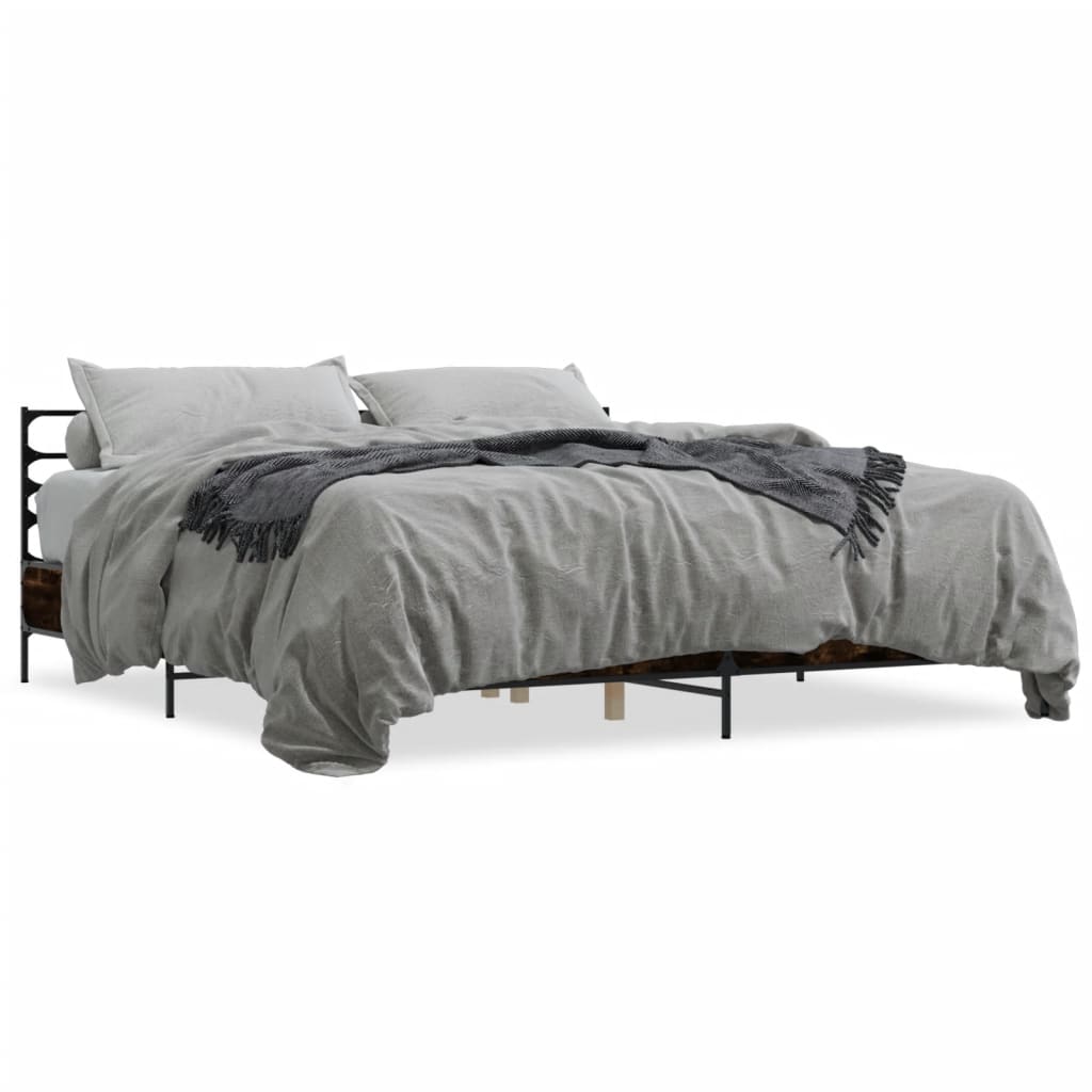 Cadre de lit sans matelas chêne fumé 200x200 cm - XIOS