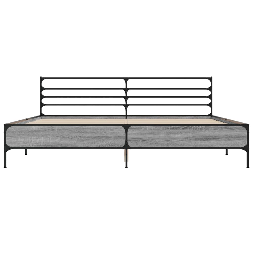 Cadre de lit sans matelas sonoma gris 200x200 cm - XIOS