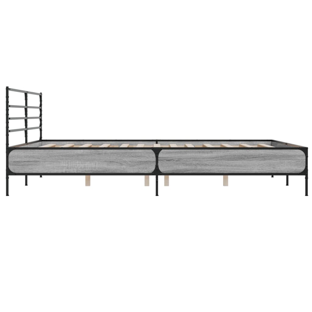 Cadre de lit sans matelas sonoma gris 200x200 cm - XIOS