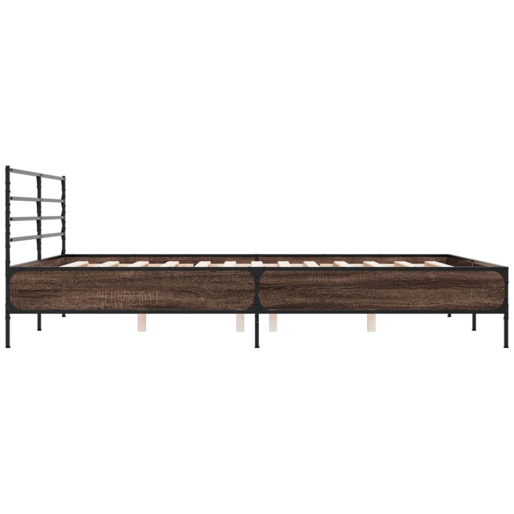 Cadre de lit sans matelas chêne marron 200x200 cm - XIOS