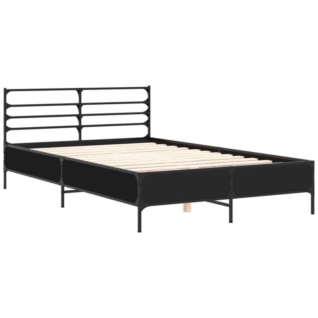 Cadre de lit sans matelas noir 120x190 cm - XIOS