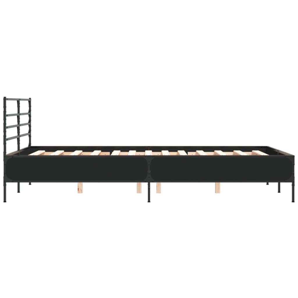 Cadre de lit sans matelas noir 120x190 cm - XIOS