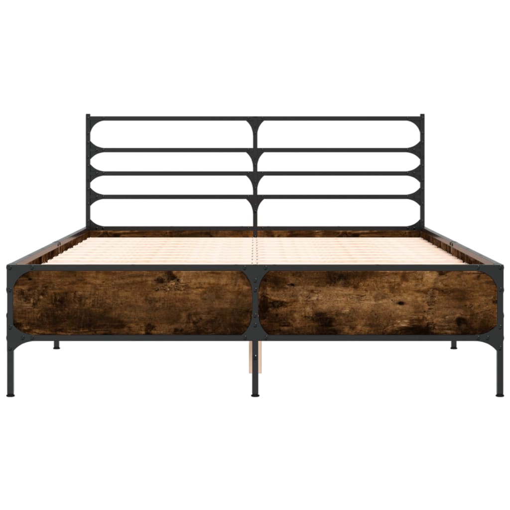 Cadre de lit sans matelas chêne fumé 120x190 cm - XIOS