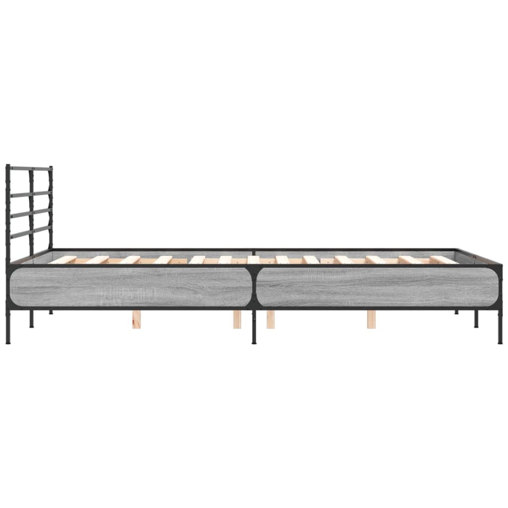 Cadre de lit sans matelas sonoma gris 120x190 cm - XIOS