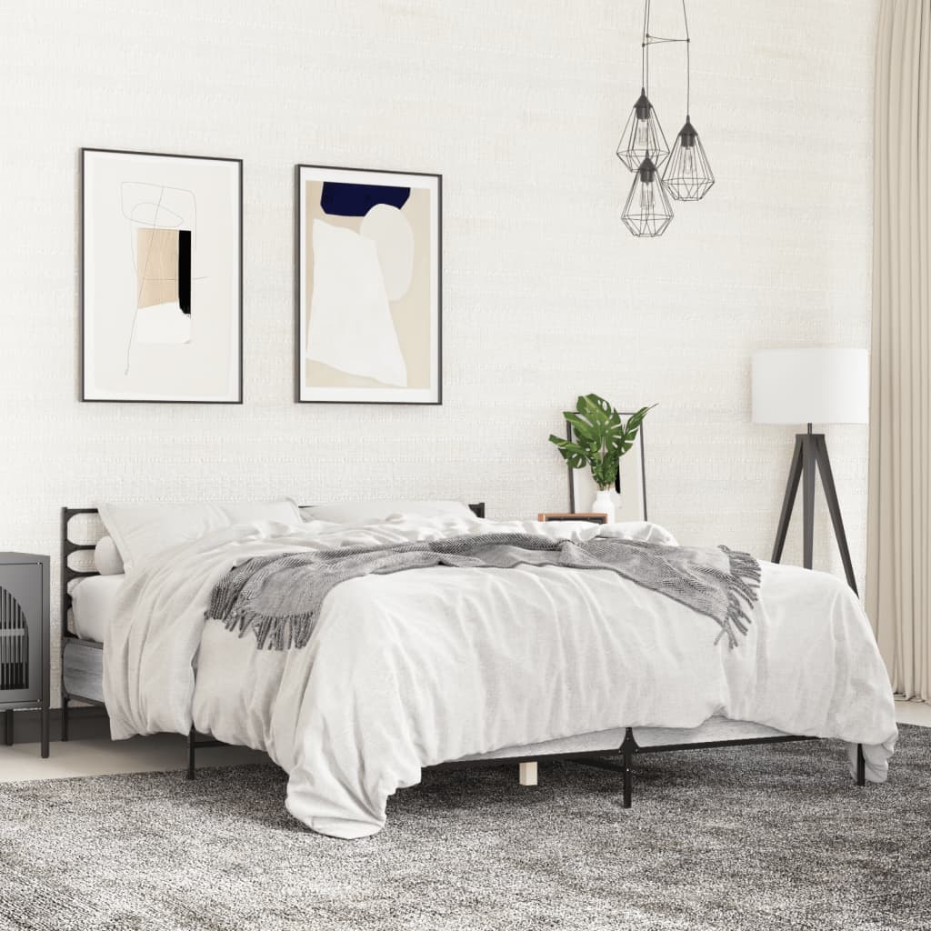 Cadre de lit sans matelas sonoma gris 120x190 cm - XIOS