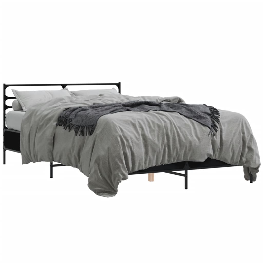 Cadre de lit sans matelas noir 135x190 cm - XIOS