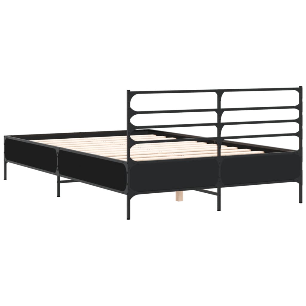 Cadre de lit sans matelas noir 135x190 cm - XIOS