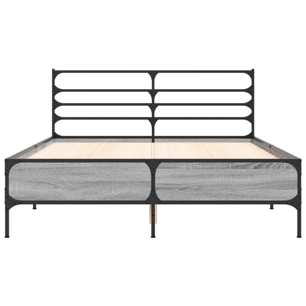 Cadre de lit sans matelas sonoma gris 135x190 cm - XIOS