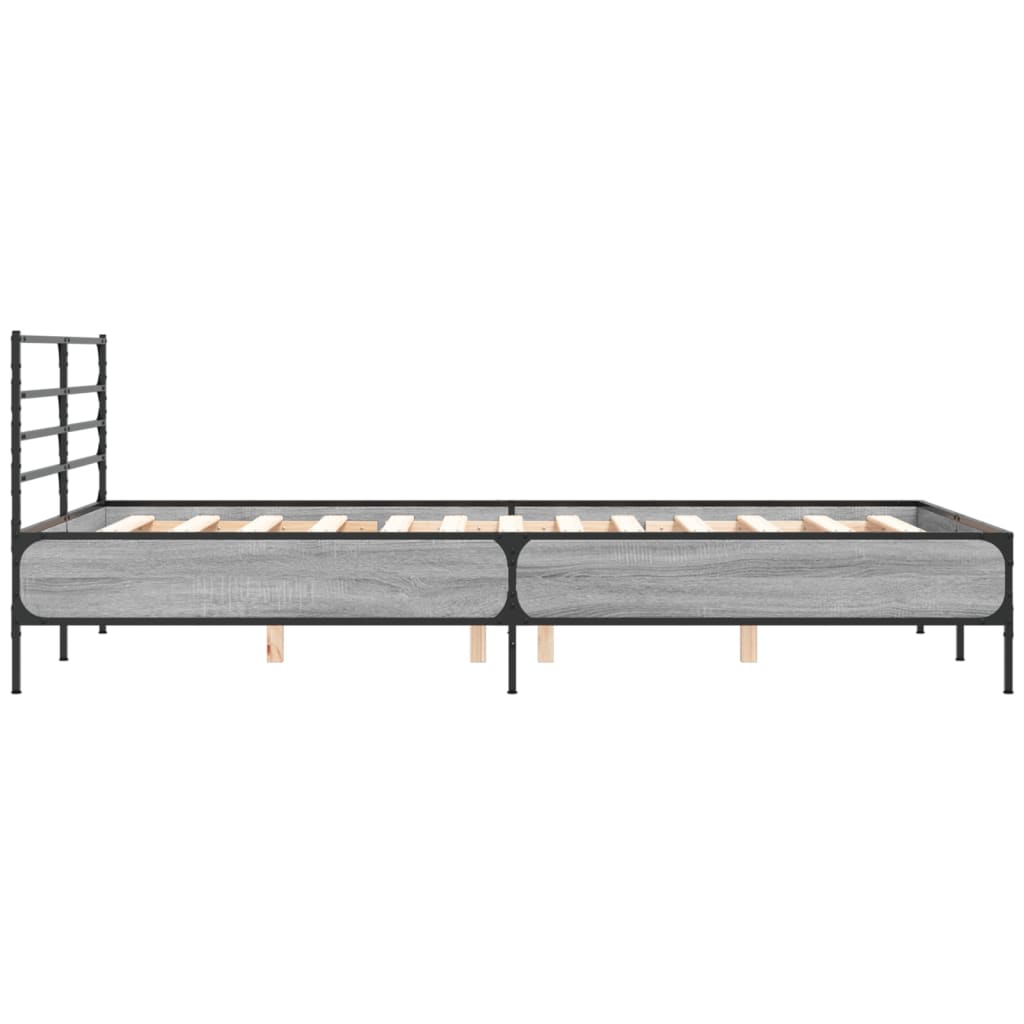 Cadre de lit sans matelas sonoma gris 135x190 cm - XIOS