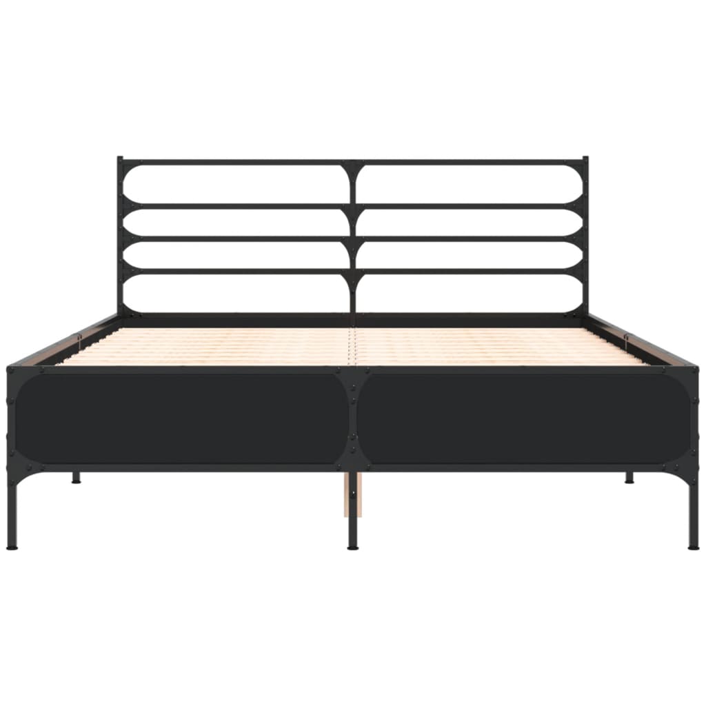 Cadre de lit sans matelas noir 140x190 cm - XIOS