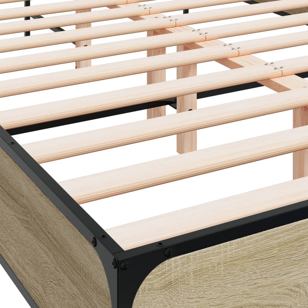 Cadre de lit sans matelas chêne sonoma 140x190 cm - XIOS