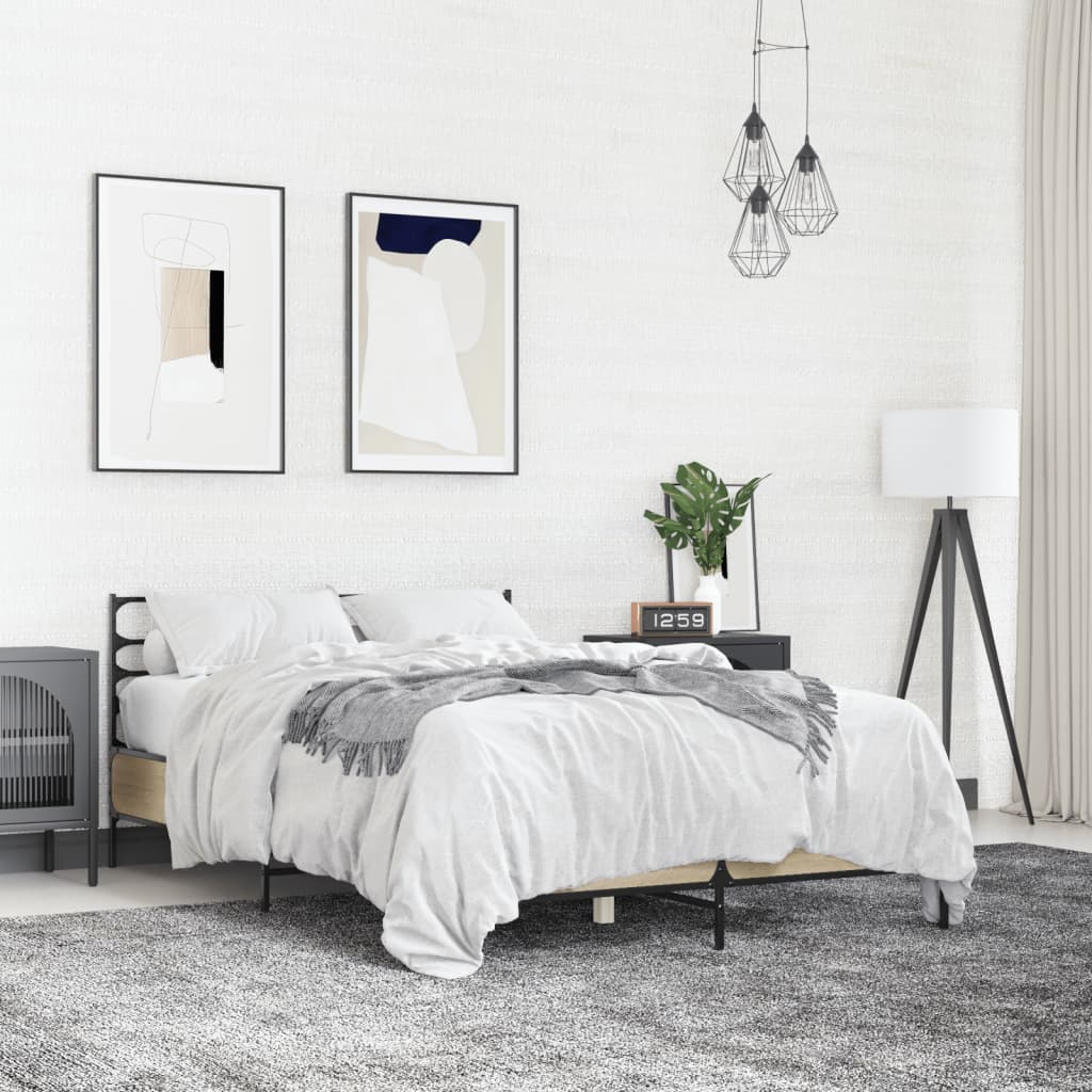 Cadre de lit sans matelas chêne sonoma 140x190 cm - XIOS