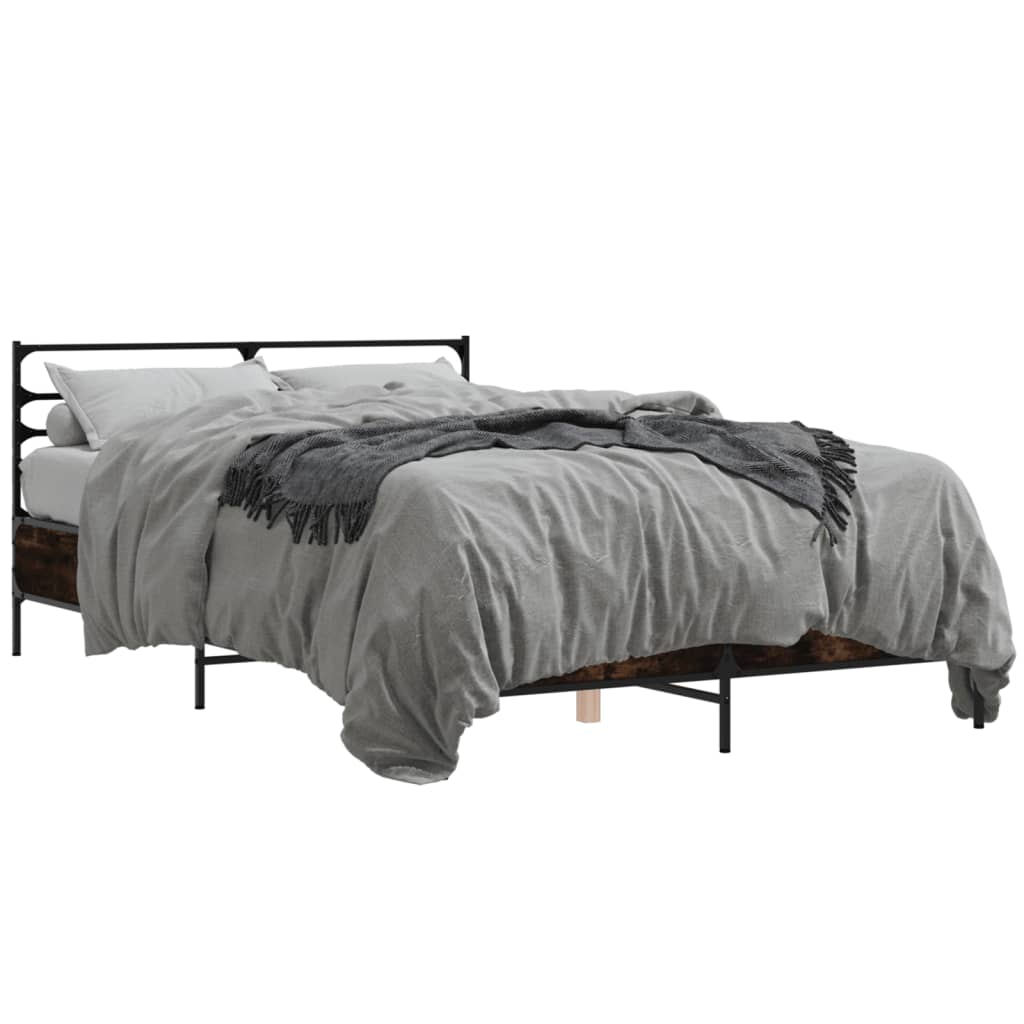Cadre de lit sans matelas chêne fumé 140x190 cm - XIOS