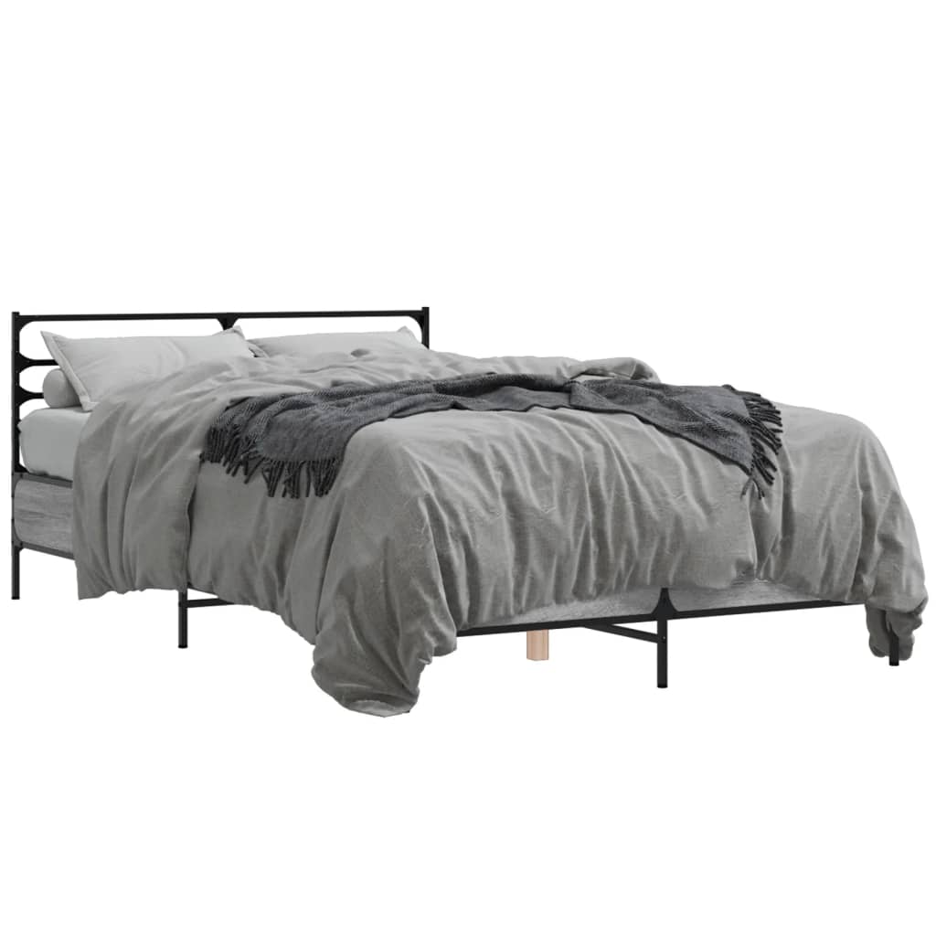 Cadre de lit sans matelas sonoma gris 140x190 cm - XIOS