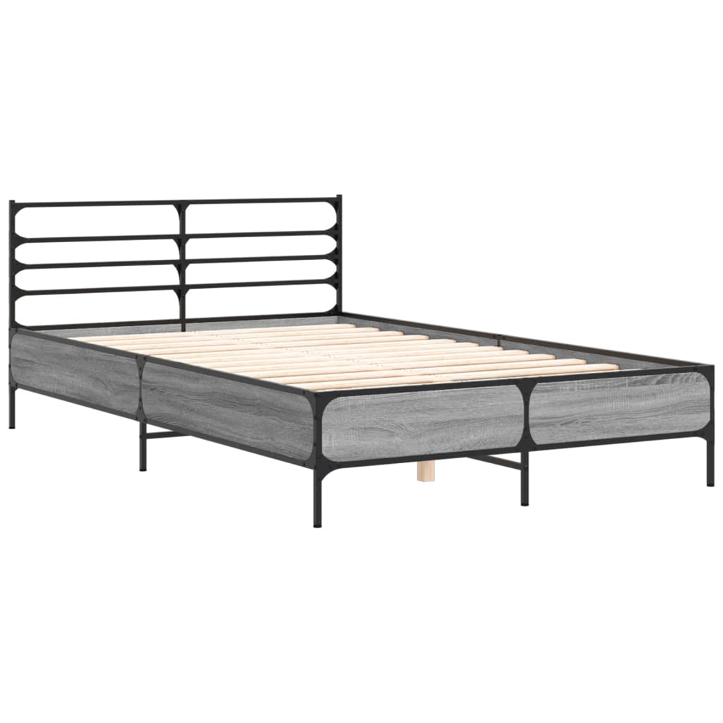 Cadre de lit sans matelas sonoma gris 140x190 cm - XIOS