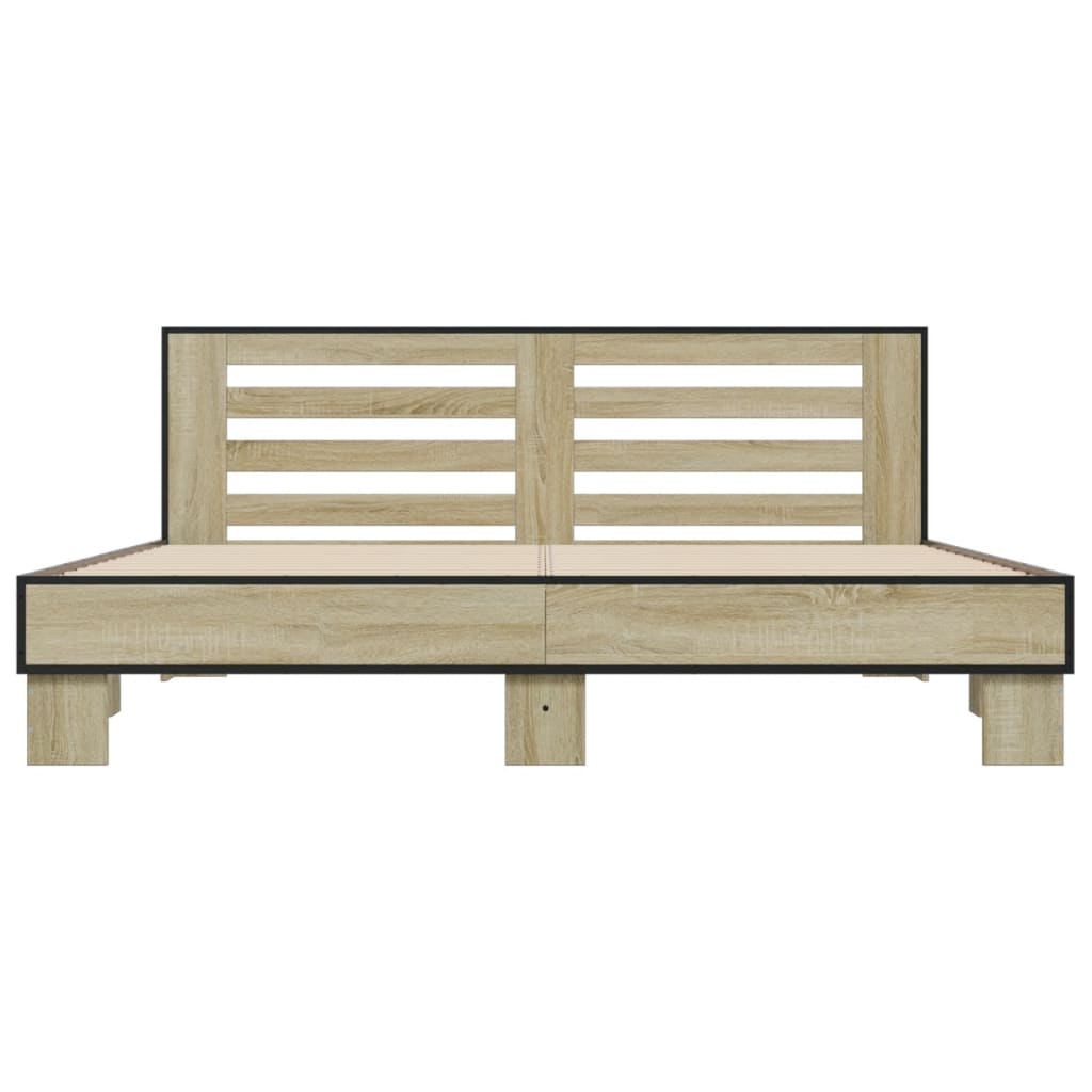 Cadre de lit sans matelas chêne sonoma 200x200 cm - XIOS