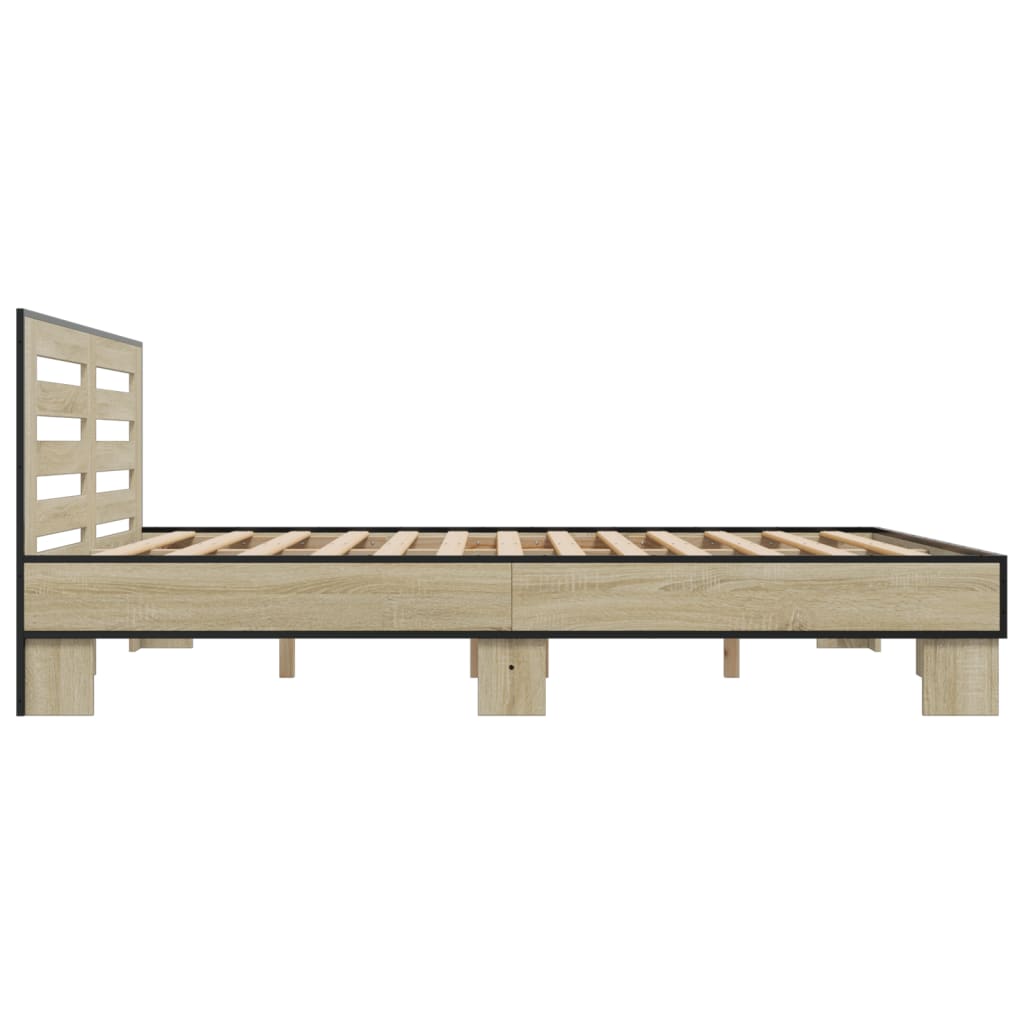 Cadre de lit sans matelas chêne sonoma 200x200 cm - XIOS