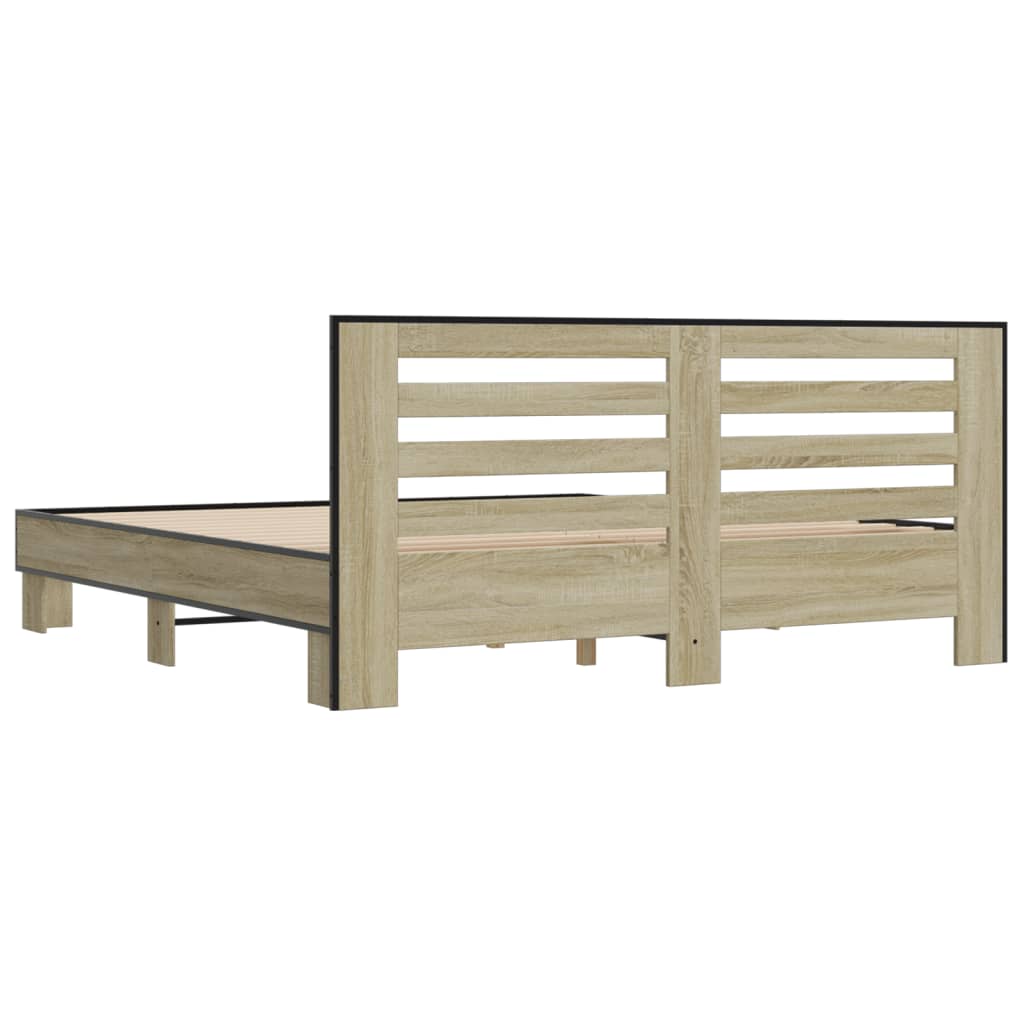 Cadre de lit sans matelas chêne sonoma 200x200 cm - XIOS