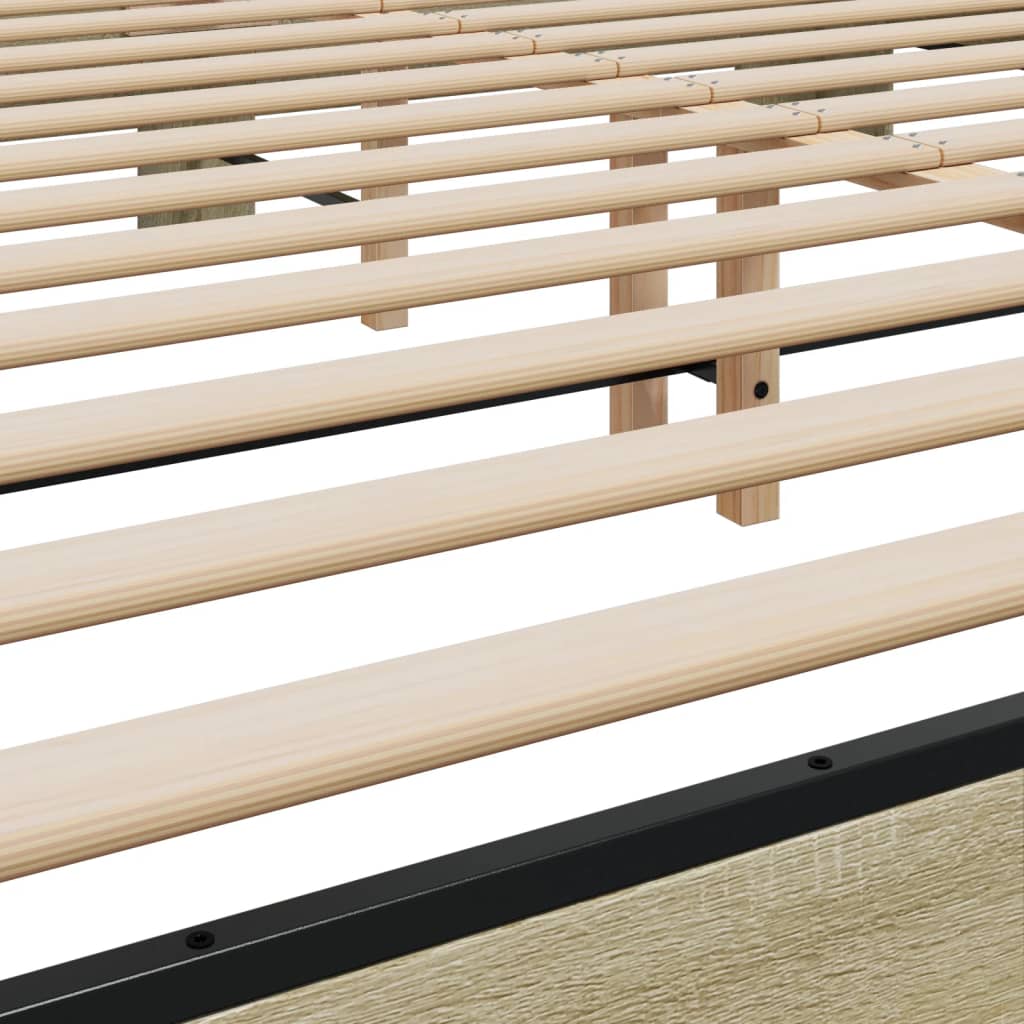 Cadre de lit sans matelas chêne sonoma 200x200 cm - XIOS