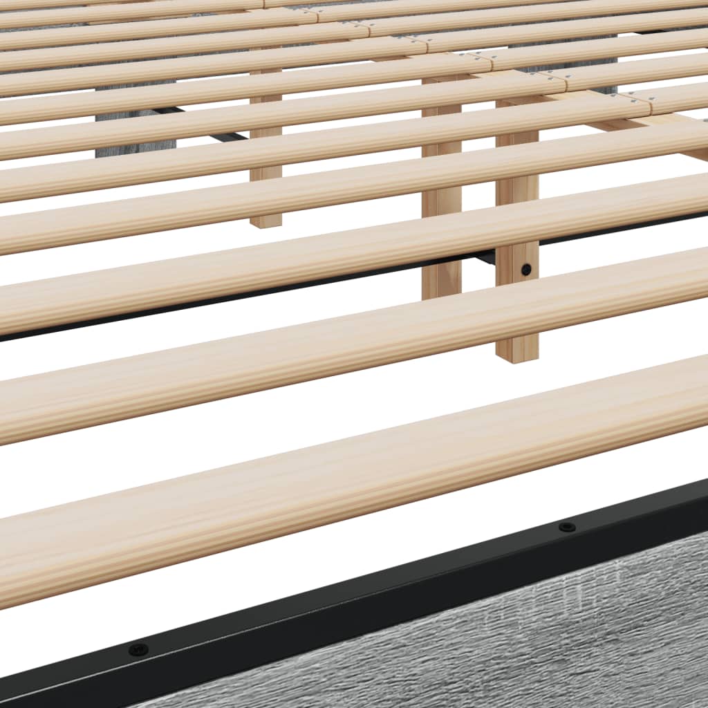 Cadre de lit sans matelas sonoma gris 200x200 cm - XIOS