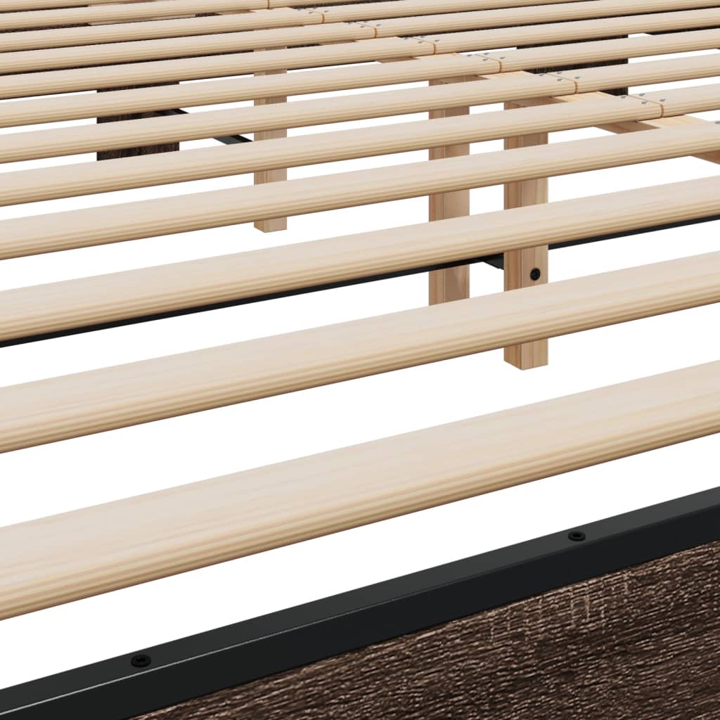 Cadre de lit sans matelas chêne marron 200x200 cm - XIOS