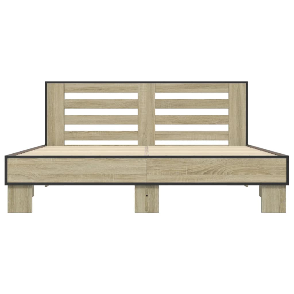 Cadre de lit sans matelas chêne sonoma 150x200 cm - XIOS