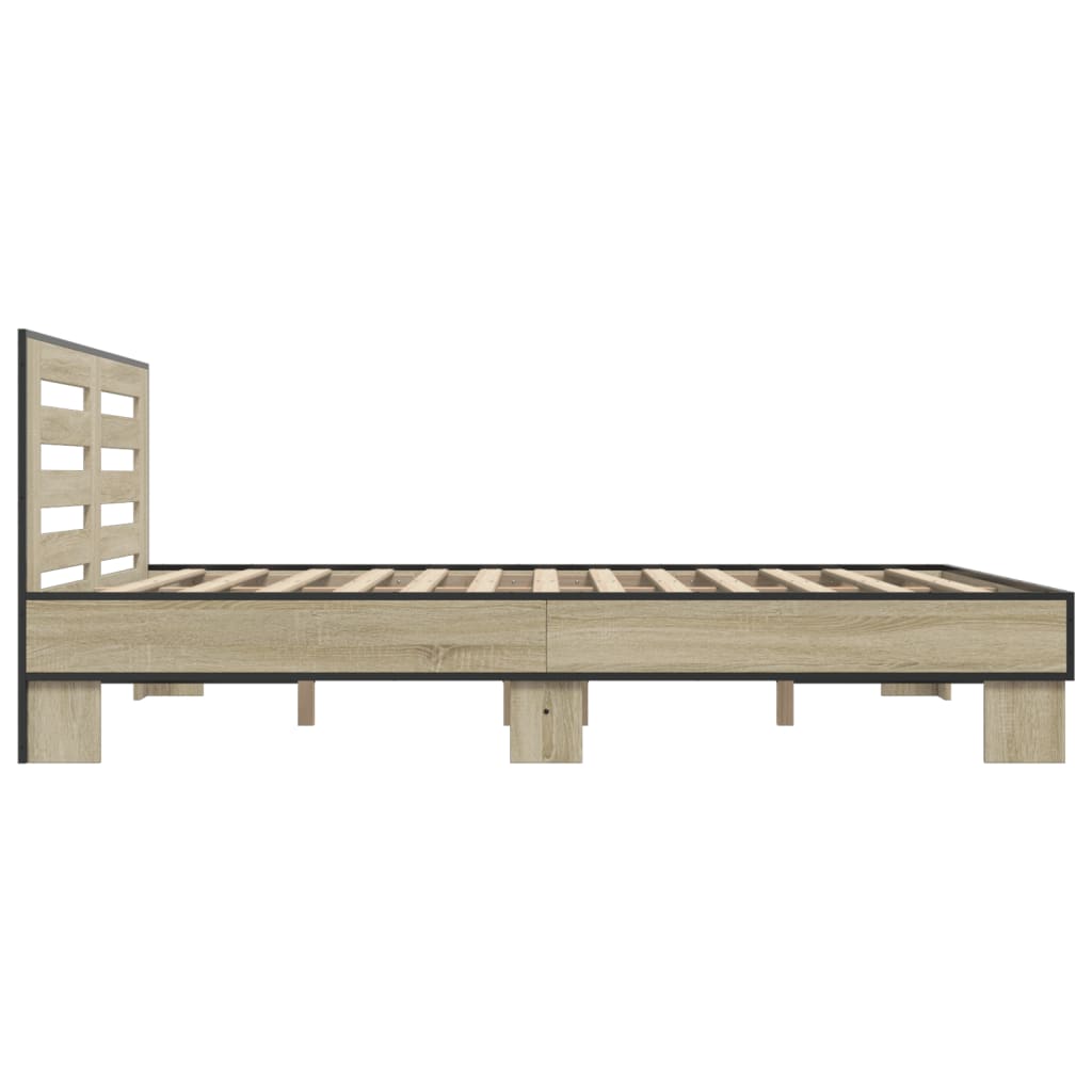Cadre de lit sans matelas chêne sonoma 150x200 cm - XIOS