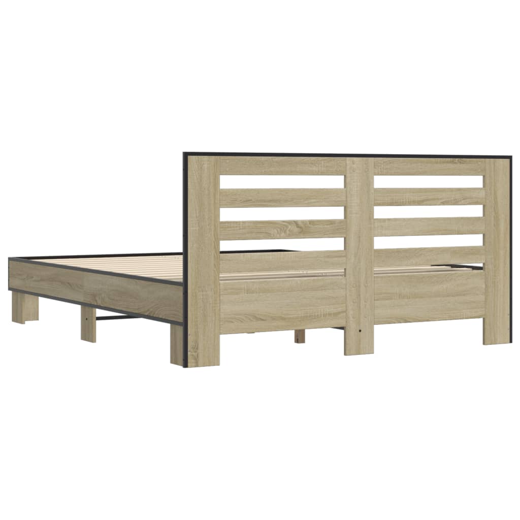 Cadre de lit sans matelas chêne sonoma 150x200 cm - XIOS